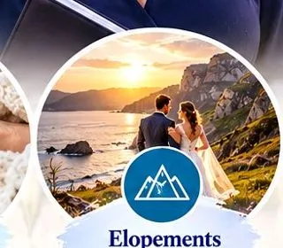 Intimate elopement setting